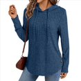 thumbnail image 2 of Sudaderas con Capucha para Mujer, Sudaderas de Gran Tamaño, Camisetas de Larga, Suéteres, Suéteres de Otoño, Tops. Azul XL, 2 of 6