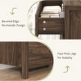 thumbnail image 5 of 5 Drawer Dresser for Bedroom, 48" Tall Wooden Closet Dresser with Smooth Drawer, Large Tall Dressers & Chests of Drawers for Bedroom Living Room, Walnut Dresser, 5 of 6