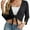 02Black, variant on Cueply Women's 3/4 Sleeve Tie Front Cardigan Shrug Bolero Lightweight Top Summer Casual Short Shawl