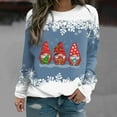 thumbnail image 1 of EGNMCR Chandail en Molleton de Noël pour Femmes T-shirt Imprimé d'Hiver Manches Longues Blouse Col Rond Hauts Décontractés, 1 of 4