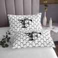 thumbnail image 3 of Erosebridal Ensemble de Courtepointe avec Nœud pour Lit Grand Size, Ensemble de Lit avec Initiale Monogrammée, Décoration de Chambre Rêveuse, Léger, 3 Pcs, 3 of 5