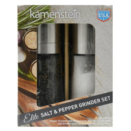 Kamenstein Elite Stainless Steel Salt Pepper Grinder (Best Salt And Pepper Grinder Set)