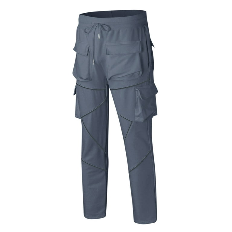 Mens Cargo Pants Hop Techwear Harem Pant Jogger Sweatpants With Pockets  Jogging Punk Jeans Grey Xxxl