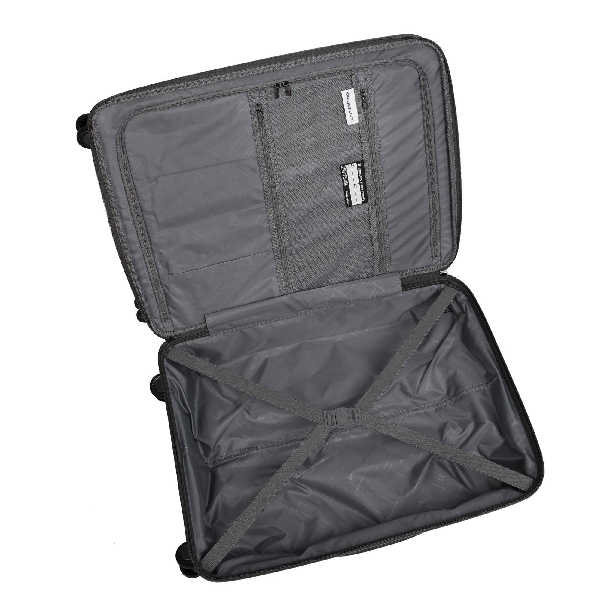 it luggage Eco-Tough 26" Hardside Checked 8 Wheel Expandable Spinner Luggage, Honey Gold