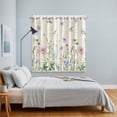 thumbnail image 4 of Vintage Flower Kitchen Curtains 63 Inch Length, Botanical Wildflower Plant Country Daisy Grommet Top Bedroom Living Room Curtains, Light Filtering Cafe Curtain Drapes 2 Panels Set 84''x63'', 4 of 9