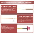 thumbnail image 2 of Interchangeable Circular Knitting Needles Set - 13 Pairs | Premium Aluminum Needles & Accessories | Rose Gold, 2 of 6