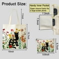 thumbnail image 4 of GOWELL 2 Pcs Canvas Tote Bag for Women with Inner Pocket Aesthetic Cotton Shoulder Bags Handbags Crossbody Reusable Eco Bags Large Cute Canvas handbag, 4 of 6