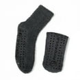 thumbnail image 3 of Hipuroga Slipper Socks Anti-Slip Fuzzy Socks with Grips for Women Ankle Home Plush Microfiber Sleeping Warm Socks House Fleece blackgreyslatebluenavy Female Crew, 3 of 6