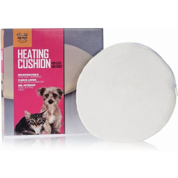 Arf Pets Heated Cat Bed with Cushion Cover 8x8 Inches for Comfort & Warmth