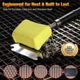 thumbnail image 5 of Professional 3-in-1 Grill Brush and Scraper with Safety Second Sweep Sponges - 18" Detachable Long Handle BBQ Cleaner for Heavy Duty Grime - Ideal Father's Day Grilling Gift for Men (Black), 5 of 6