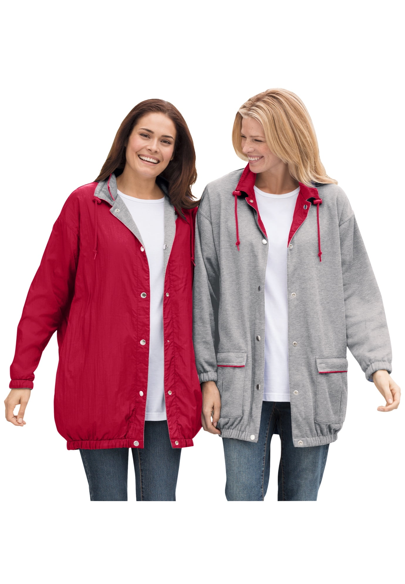 Woman Within Woman Within Women's Plus Size Fleece Nylon Reversible