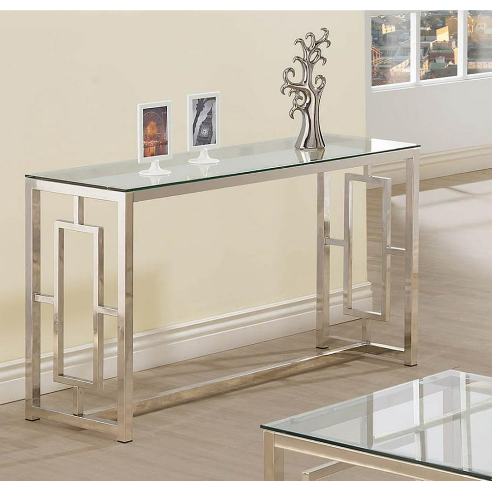 Occasional Contemporary Nickel Sofa/Couch Table