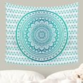 thumbnail image 2 of Green Mandala Tapestry Indian Hippie Bohemian Psychedelic Tapestries Women Wall Hanging for Bedroom Teen Girl (Green Ombre, 51.2" x 59.1"), 2 of 6
