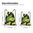 thumbnail image 4 of Easygdp Fresh Avocado Drawstring Backpack, Beach Sackpack, Travel Sackpack Lightweight for Sports, Gym, Travel, Swimming - Small, 4 of 9