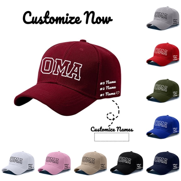 ManxiVoo Custom Name Printed Baseball Cap for Personalized Mother Day Birthday Gift and Daily Casual Wear