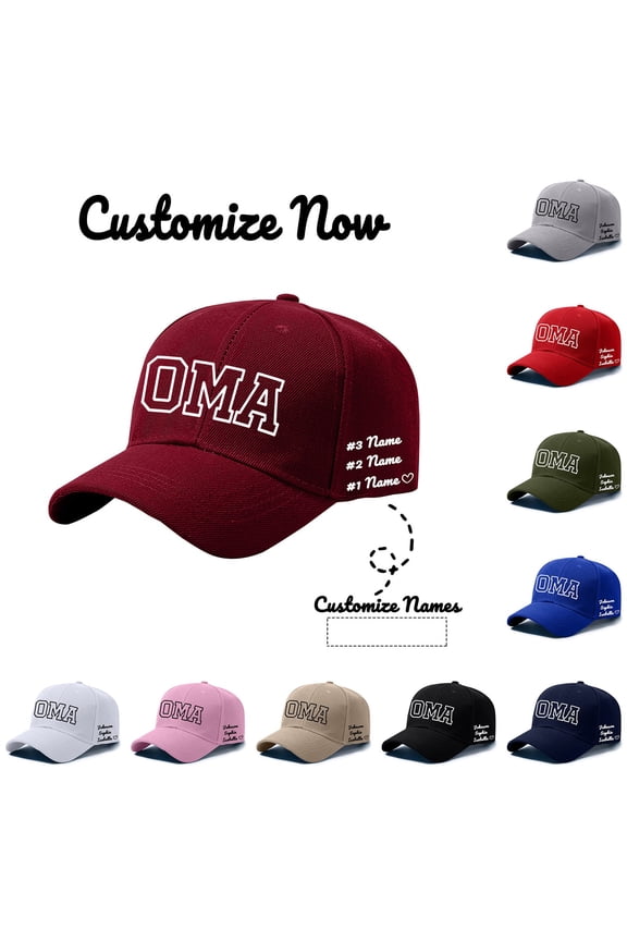 Personalized Custom Name Baseball Hat DIY Printed Cap for Mother's Day Gift