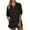 Black-04, variant on REALiKUN Women Half Button Collared Loose Romper Half Short Sleeve Athletic Jumpsuits Overalls Workout Hot Shot Tee Romper
