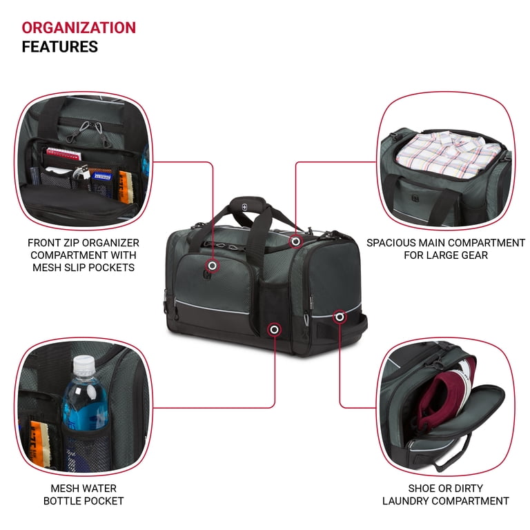 SWISSGEAR Apex Durable Duffle Bag for Travel and Gym/Sports for