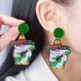 thumbnail image 5 of Aretes colgantes coloridos Yashi Forma de cactus sombrero de poni botella de vino, 5 of 5