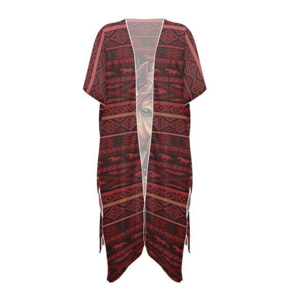 HELLHERO Horse Tribal Swimsuit Coverup Quick Dry High Quality Fabrics Flowy Bikini Coverups