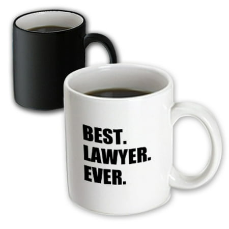 3dRose Best Lawyer Ever - fun job pride gift for worlds greatest law worker, Magic Transforming Mug,
