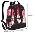 thumbnail image 4 of Lsque Love You Mom Pattern Backpack – School Travel Canvas Daypack with Ergonomic Padded Straps, Multiple Compartments & Leather Handle, 4 of 5