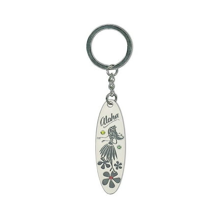 Pewter Tag - Hawaiian Key Chain Pewter Island Hula Honeys