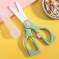 thumbnail image 1 of Fiudx Ofertas y liquidaciones Tijeras de cerámica portátiles para niños con tapa, seguras y prácticas para uso en alimentos y cocina de niños, material cerámico, fácil de limpiar, 1 of 6