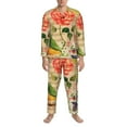 thumbnail image 4 of Kll Vintage Bird Sleepwear Mens Flannel Pajamas,Long Cotton Pj Set, 4 of 9
