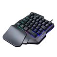 thumbnail image 4 of Youkk 1.5M Clavier de Jeu Câblé Clavier à Membrane à une Main avec Rétro-Éclairage LED 35 Touches, 4 of 6