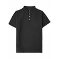 thumbnail image 4 of CHGBMOK Mens Henley Button Neck Shirts Short Sleeve Waffle Casual Tees Classic Summer Solid Loose T Shirts, 4 of 7