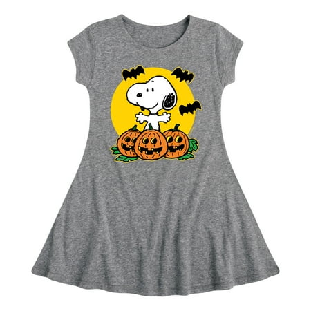 

Peanuts - Pumpkin Patch - Toddler And Youth Girls Fit And Flare Dress