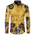 thumbnail image 3 of Nueva camisa para hombre, Dashiki, estampado africano, camisetas de manga larga, camisetas tradicionales para parejas, ropa de calle de estilo étnico de hip hop con solapa, 3 of 5