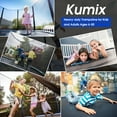 thumbnail image 4 of Kumix Trampoline 16FT, 1500LBS Trampoline for 5-6 Adults/ 8-10 Kids, Trampoline with Enclosure, Basketball Hoop, Light, Sprinkler, Socks, Outdoor Heavy Duty Galvanized Full Spray Pumpkin Trampoline, 4 of 8