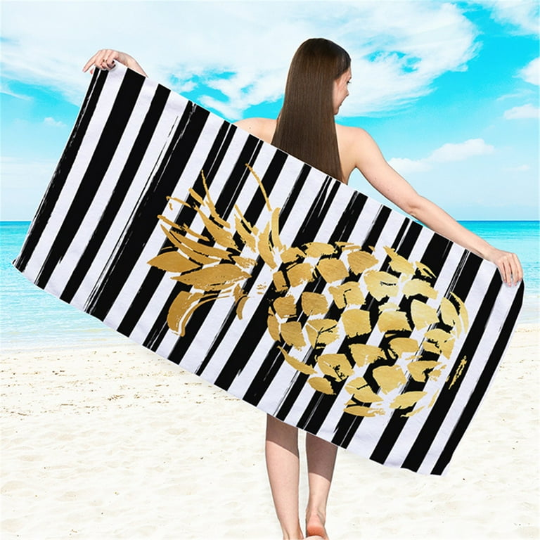 Zebra Beach Towels Oversized Microfiber Soft Large Absorbent Bath