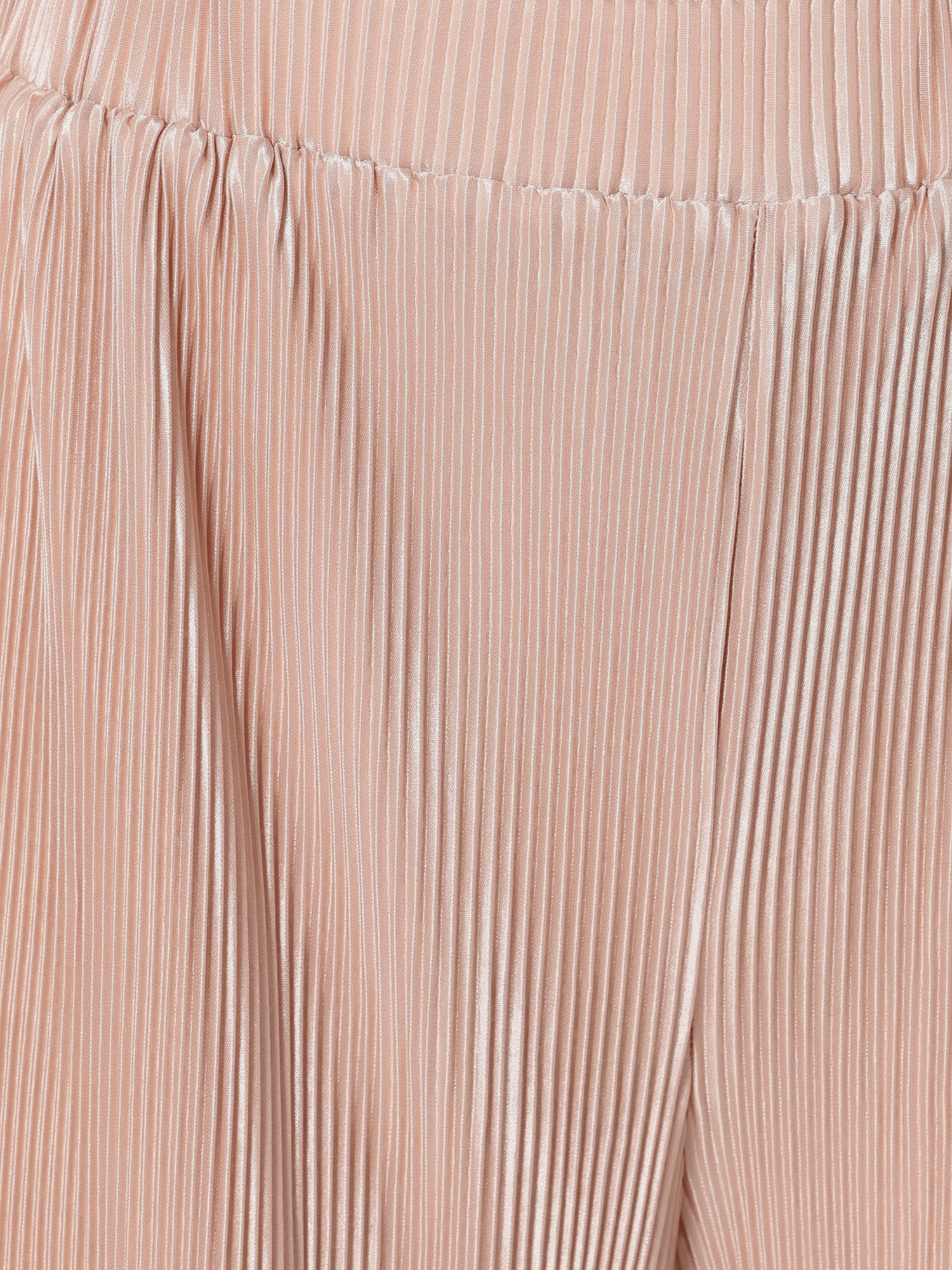 DARING DIVA Women's Elastic High Waist Wide Leg Outfit Trousers L Pink
