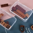 thumbnail image 4 of Rectangular Clear Plastic Storage Containers Box with Hinged Lid for Beads and Other Small Craft Items, 4 of 4