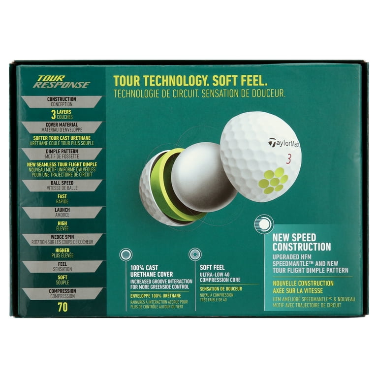 TaylorMade TOUR RESPONSE ゴルフボール ホワイト4ダース TaylorMade Tour Response Golf Balls White - Walmart.com