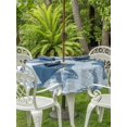 thumbnail image 3 of Outdoor Tablecloth with Umbrella Hole for Patio/Picnic/Party/Camping, Blue Starfish Coastal Waterproof Table Cloth Round Cover Washable, Vintage Seaside Tropical (Dia 60"), 3 of 9