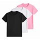 thumbnail image 2 of Pack 3 Playeras Deportivas Mujer Cuello Redondo,Black White Pink,M, 2 of 7