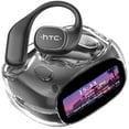 HTC NE11 Wireless Earbuds, AI Translate Earbuds Bluetooth 6.0 Headphones with Noise Cancelling Mic Smart Screen,60H IP6X Waterproof Sport Headset