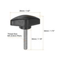 thumbnail image 2 of Uxcell 15 Packs M5 x 30mm Male Thread Tee Wing Knobs Thumb Screw Clamping Knobs Grip Black, 2 of 5