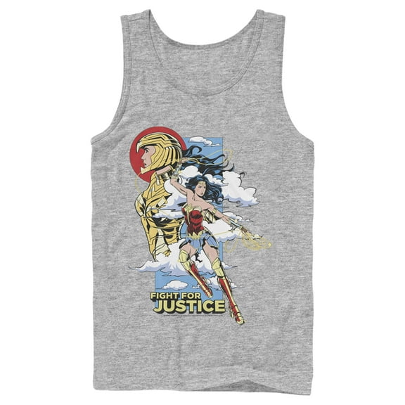 Men's Wonder Woman 1984 Fight for Justice Tank Top Athletic Heather 2X Large