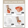 thumbnail image 3 of Orange Coral Seat Covers for Dining Room Chairs Covers, Office Chair Seat Cover, Coastal Summer Beach Nautical Seaside Chair Slipcovers Stretch Cushion Protector for Kitchen Banquet Set of 6, 3 of 6