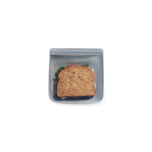Bolsa de almacenamiento reutilizable de silicona W&P Porter Sandwich, 1 litro, color pizarra