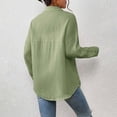 thumbnail image 4 of AherBiu Long Sleeve Shirt for Women Button Open Front Lapel Spring Fall Casual Basic Tops Blouse, 4 of 7
