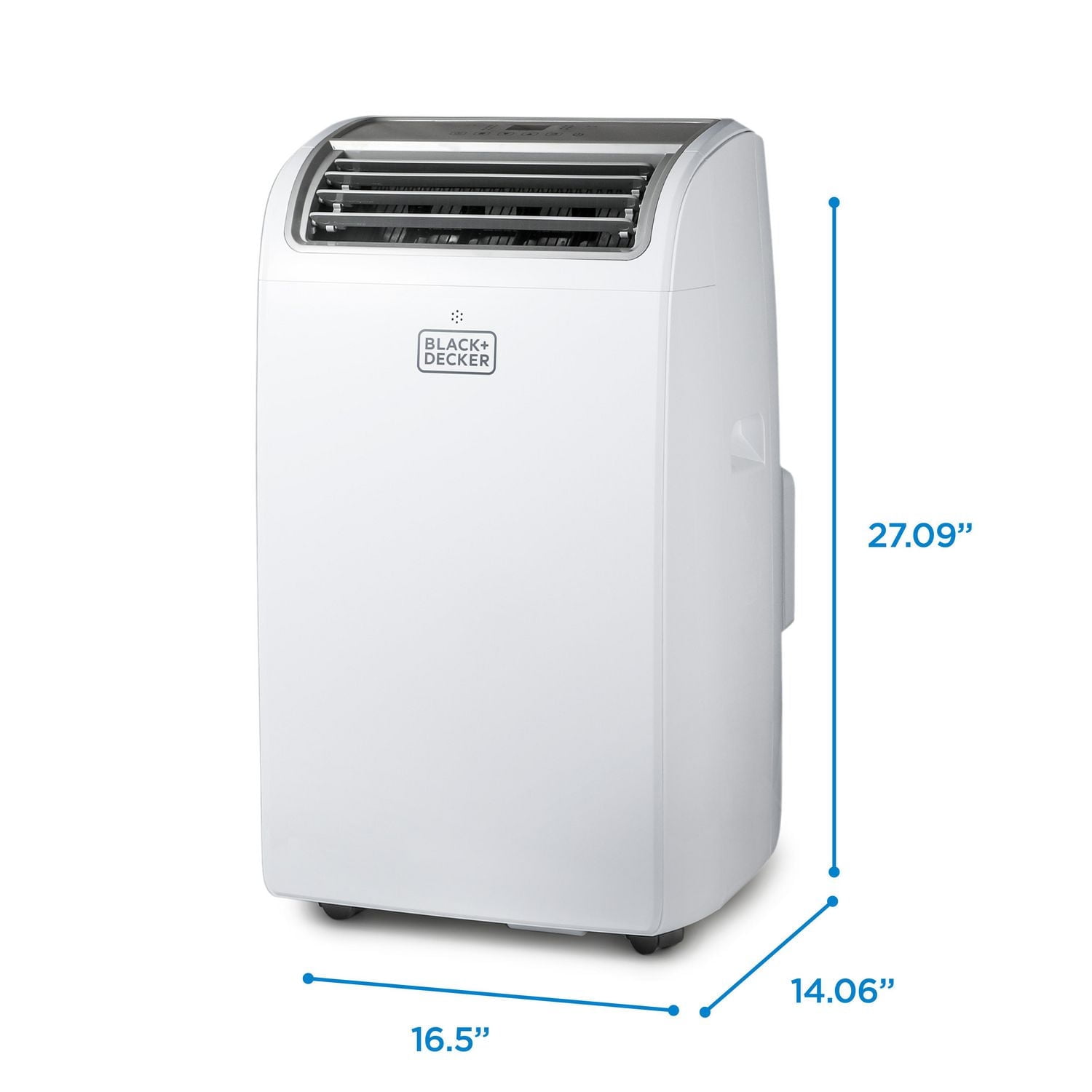 Black + Decker Portable Air Conditioner with Heat, 8,150 BTU SACC/CEC (12,000 BTU ASHRAE 128) with 10,500 BTU Heating for Rooms Up To 550 Sq. Ft., White