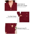 thumbnail image 4 of SHOWMALL Women's Plus Size Pajama Sets Long Sleeve Button Down Sleepwear 2-Piece Loungewear with Pockets, 4 of 7