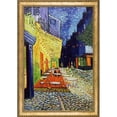 thumbnail image 1 of La Pastiche Vincent Van Gogh 'Cafe Terrace at Night' Hand Painted Framed Canvas Art, 1 of 5