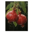 thumbnail image 3 of Designart "Fruit Pomegranate Red Painting II" Farmhouse Print on Natural Pine Wood, 3 of 5